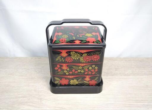 三段 重箱 漆器 持ち手付き 弁当 お花見 おせち 高島屋