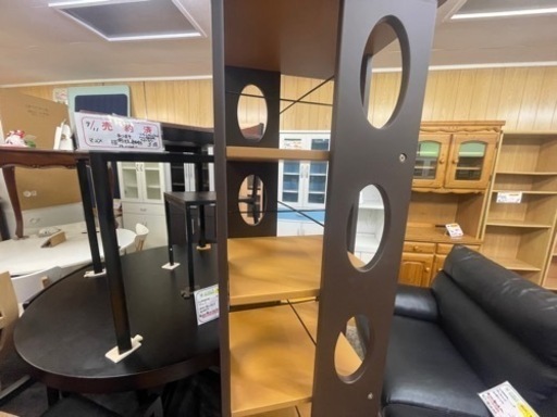 リサイクルサービス八光】幅34㎝ 萩原 回転ラック(ブラウン) MUD