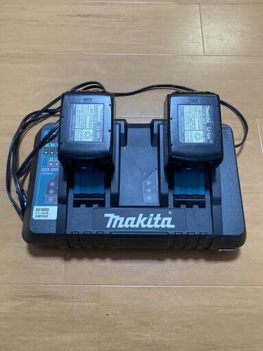 マキタの急速充電対応充電器とバッテリー2個