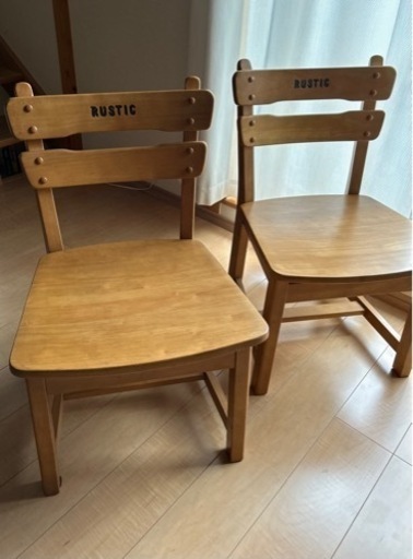 【値引き可】カリモク RUSTIC ダイニングチェア２脚(廃番商品)