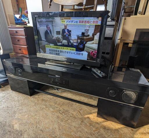 シャープ　1ビットシアターラックシステム　AN-AR700-B　2008年製　スピーカー付きテレビボード　AVラック　ローボード