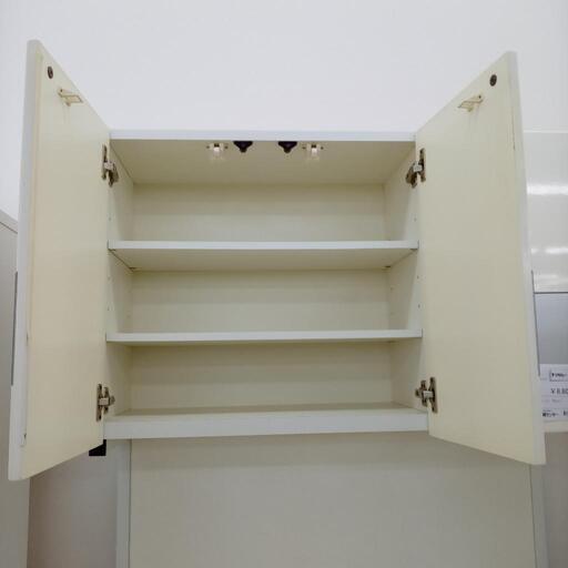 ☆ジモティ割あり☆ 食器棚 白 H200×D57.5×W100 クリーニング済み 
