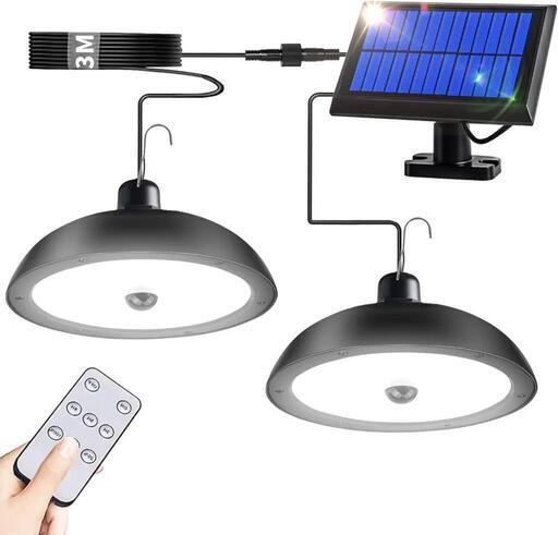 センサーライト 屋外 ソーラーライト 室内 防水 2灯式分離型 人感センサーライト　家具 照明器具