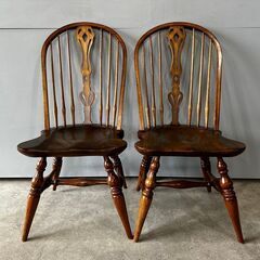 イギリスヴィンテージ コテージチェア スティックバックチェア ウィンザーチェア ダイニングチェア リビングチェア チェア 椅子 イス ヴィンテージ ビンテージ アンティーク 2脚セット