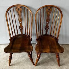 イギリスヴィンテージ コテージチェア スティックバックチェア ウィンザーチェア ダイニングチェア リビングチェア チェア 椅子 イス ヴィンテージ ビンテージ アンティーク 2脚セット
