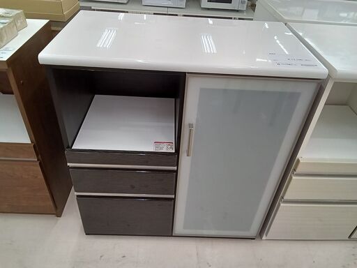 ★ジモティ割あり★ NITORI 食器棚 ブラック W90×D50.5×H105 クリーニング済み TC3777