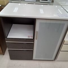 ☆ジモティ割あり☆ NITORI 食器棚 ブラック W90×D50.5×H105 クリーニング