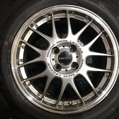 タイヤ走行短め【DUNLOP WM02 195/65R16】スタッドレス【LEGZAS レグザス 16インチ 6.5J4HPCD100+38】19年製 ロッキー ライズ等　(KTO080)