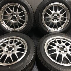 タイヤ走行短め【DUNLOP WM02 195/65R16】スタッドレス【LEGZAS レグザス 16インチ 6.5J4HPCD100+38】19年製 ロッキー ライズ等　(KTO080)