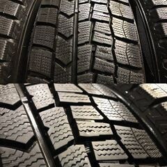 タイヤ走行短め【DUNLOP WM02 195/65R16】スタッドレス【LEGZAS レグザス 16インチ 6.5J4HPCD100+38】19年製 ロッキー ライズ等　(KTO080)