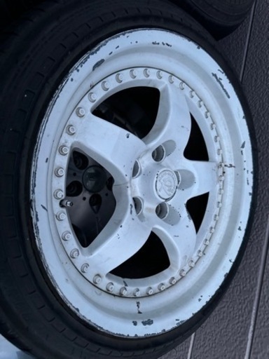 復刻前P1レーシング 17インチ9J 27 5穴14.3 2本 中古品 P1