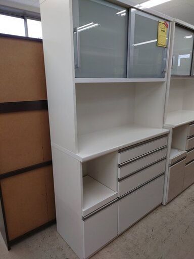 J8004  松田家具　食器棚 キッチンボード　ホワイト