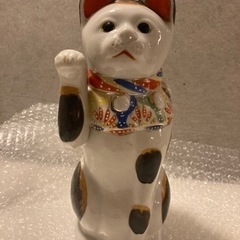 アンティーク 招き猫 三毛猫