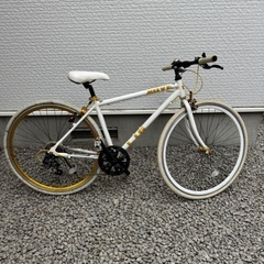 LIG MOVE ホワイト クロスバイク（700x28C・7段変速）