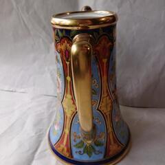 オールドノリタケ金盛上フラワーコーヒーポット