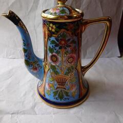 オールドノリタケ金盛上フラワーコーヒーポット