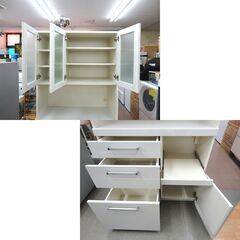 レンジボード エナメル調 幅90㎝×奥行40㎝×高さ180㎝ カップ