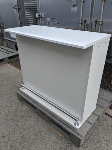 カウンターテーブル　バーカウンター　収納棚付き