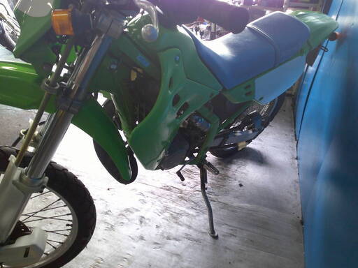 KAWASAKI KDX125SR 緑 格安提供車 エンジン始動確認 半額配送