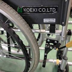 KOEKI 車椅子 車いす 車イス ノーパンク 自走【4点支持杖　セット】