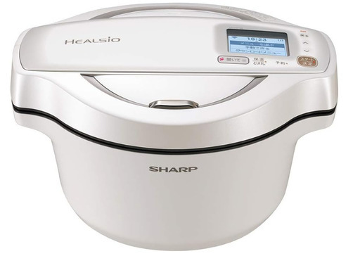 【近隣地域配送可能】シャープ ヘルシオ ホットクック 電気調理鍋 無水鍋 1.6L 2~4人用 スマホ連携 ホワイト KN-HW16E-W　GMW55