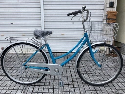 【26インチ自転車】マルキン製　変速なし　LEDオートライト付　前後タイヤ、前カゴ、サドル、グリップ新品❗️BAA認定車❗️若林自転車　膳所店　SALE中❗️