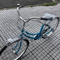 【26インチ自転車】マルキン製　変速なし　LEDオートライト付　前後タイヤ、前カゴ、サドル、グリップ新品❗️BAA認定車❗️若林自転車　膳所店　SALE中❗️