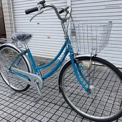 【26インチ自転車】マルキン製　変速なし　LEDオートライト付　前後タイヤ、前カゴ、サドル、グリップ新品❗️BAA認定車❗️若林自転車　膳所店　SALE中❗️