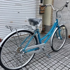 【26インチ自転車】マルキン製　変速なし　LEDオートライト付　前後タイヤ、前カゴ、サドル、グリップ新品❗️BAA認定車❗️若林自転車　膳所店　SALE中❗️