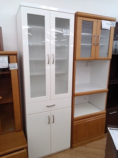 ★ジモティ割あり★ ニトリ 食器棚 ホワイト H180×D39×W58 クリーニング済み TK2528\t\t\t\t\t\t\t