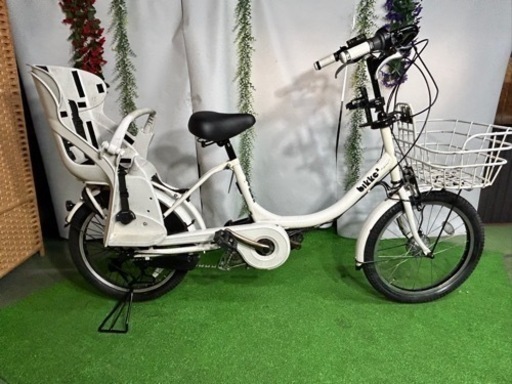 No.127 ブリヂストン 電動アシスト自転車 bikke 2 e（ビッケ ツー e）A84 3人乗り対応 20型 内装3段変速整備済み中古現状