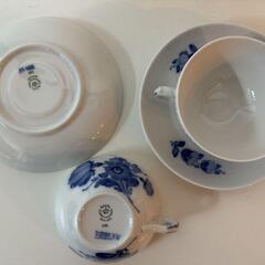 【ロイヤルコペンハーゲン】ブルーフラワーティーカップ2客組