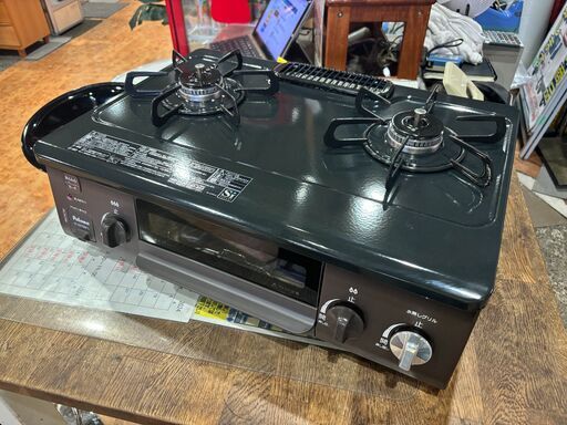 ✨安心の動作保証付✨パロマ　2022年製　都市ガス用/ガステーブル　IC-S37BM-2L【愛市IFC051265-104】