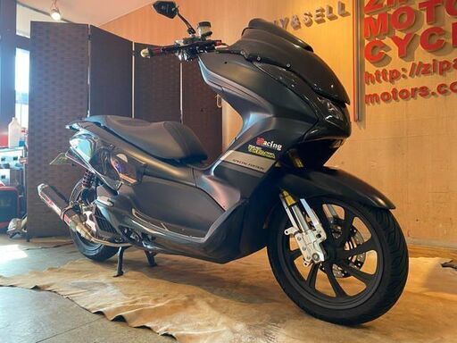 □HONDA PCX125 JF28 ホンダ 125cc ブラック フルカスタム 実動! バイク PSX ピーシーエックス スクーター 原付 札幌発★