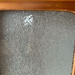 古い 木製ガラス戸 2枚セット A 組子 組木 組手 格子戸 引き戸 古建具 レトロ　/DJ-1246