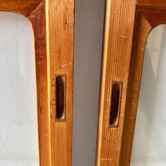 雪見障子戸 2枚セット A 引き戸 和室建具 古建具 レトロ　/DJ-1248