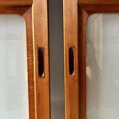 雪見障子戸 2枚セット B 引き戸 和室建具 古建具 レトロ　/DJ-1249