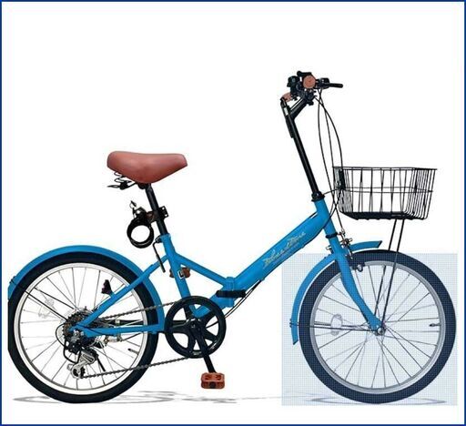 決まりました。20インチ折りたたみ自転車 / シマノ製ギア / 6段変速 / ほぼ新品