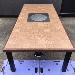 【美品・良品・LPガス用・残り6台】 YAMAOKA/山岡金属工業　クッキングテーブルコンロ　SUS花（サスガ）　CTK-2016　鍋物用コンロ付座卓 美品・良品・LPガス用・残り6台】 YAMAOKA/山岡金属工業 クッキング