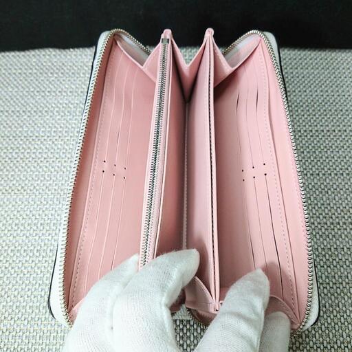 ルイヴィトン 長財布 マヒナ ジッピーウォレット バイカラー ホワイト ピンク ルイヴィトン 長財布 マヒナ ジッピーウォレット バイカラー ホワイト