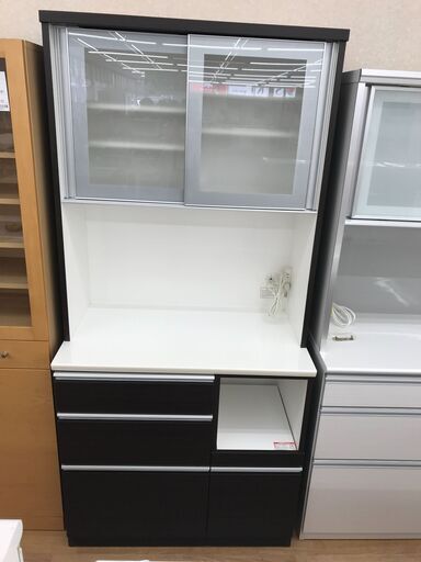 ★ジモティ割あり★ ニトリ 食器棚 ダークブラウン H191×W90×D51 クリーニング済み KJ5580