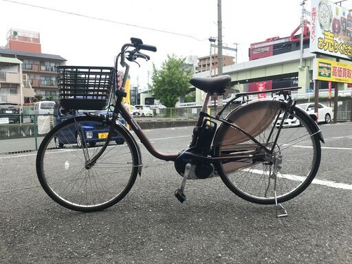 【FU892】★電動アシスト自転車  パナソニック  ビビ  26インチ  BE-FM632T  チョクブラウン  シティサイクル  スタンド型  オートライト付き  おしゃれ  シンプル  クリーニング済 堺市 深井 【ジャングルジャングル深井店】