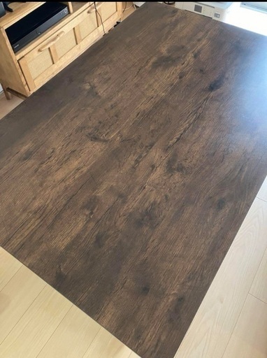 【美品】昇降式テーブル　120cm×80cm ブラウン