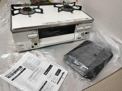 【2021年製】リンナイ 都市ガス専用ガラストップコンロ(ココットプレート付)