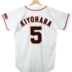 【おみせっち】未使用タグ付/箱入り DESCENTE 読売ジャイアンツ 清原和博 #5 ユニフォーム Lサイズ デサント 巨人軍 ※長期保管/シミあり