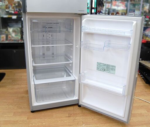 ⑪ 冷蔵庫 203L 2016年製 2ドア 日立 R-20FA 200Lクラス シルバー系 二  
