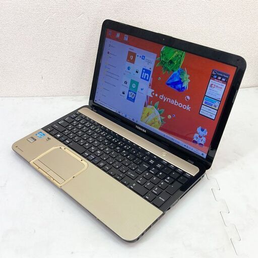 Windows10 Office2013 爆速Corei7搭載 スパークゴールド Blu-Ray リカバリ内蔵 ★ 東芝 dynabook T552/58HK Core i7-3630QM メモリ16GB SSD256GB