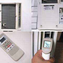 KOIZUMI コイズミ 窓用エアコン ウインドエアコン KAW-1682 リモコン/取り付け枠付き 冷房 除湿 窓枠 ルームエアコン  2018年製