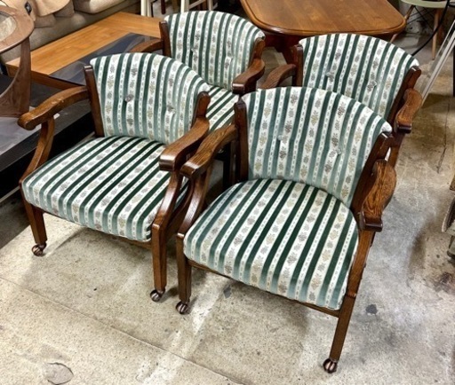 札幌市内配送可 ダイニングテーブル/柏木工 ダイニングチェア/三越家具 計6点セット - ダイニングセット