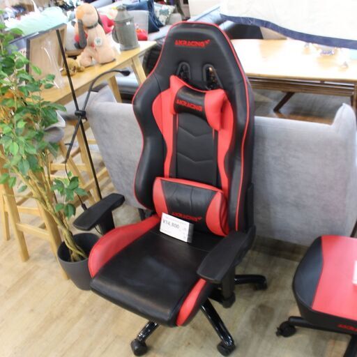 【川崎市宮前区リサイクルオフ】AKRacing　ゲーミングチェア　RED×BLACK